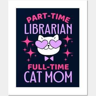 Funny Librarian Mom Cat Posters and Art